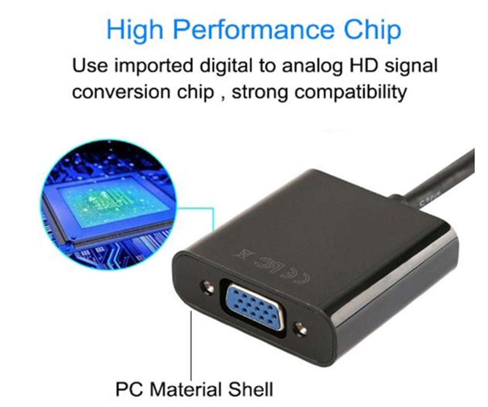 Convertisseur adaptateur HDMI mâle vers VGA femelle Convertisseur adaptateur HDMI mâle vers VGA femelle